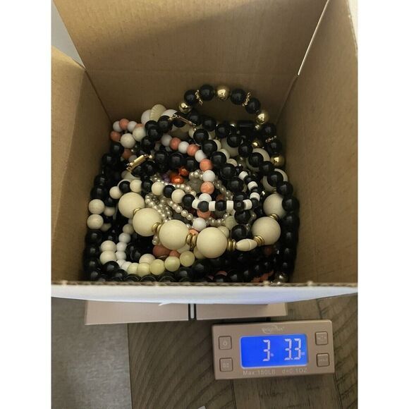 Large Lot Fashion Costume Womens Necklaces Choker Beads Crafts Crafting Resell - Picture 4 of 5